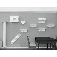 Produktbild von CatS Design Katzen Kletterwand Set XXL aus Holz für große Katzen 9-teilig E1