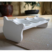 Produktbild von Cats Design Trippelnapf Neigy Limited Edition aus Holz und Keramik in Weiß