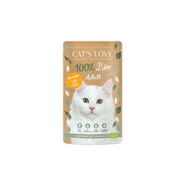 Cats Love Bio Katzen Nassfutter Adult Huhn Stückchen in Gelee 6 x 100 g - 6 x 100 g – Bild 1 von 2