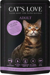 Cats Love Nassfutter für Katzen Adult Lachs und Huhn Stückchen in Gelee getreidefrei 12 x 85 g - 12 x 85 g – Bild 1 von 5
