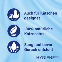Produktbild von Catsan Hygiene Plus Katzenstreu nicht klumpend 4x18 l - 4 x 18 l