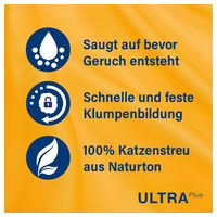 Produktbild von Catsan Katzenstreu Ultra Plus Klumpstreu unparfümiert 3 x 10l - 3 x 10 l