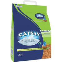 Produktbild von Catsan Naturelle Plus Holzstreu für Katzen aller Altersstufen - 20 l