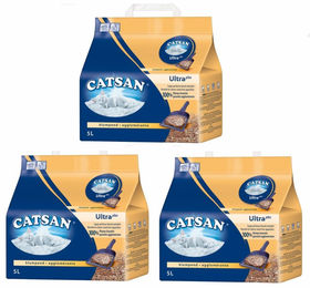 Catsan Ultra Plus Katzenklumpstreu 3 x 5l - 3 x 5 l – Bild 1 von 3