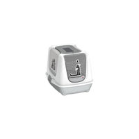 Produktbild von Catsinlove Flamingo Katzentoilette Trendy Haubentoilette aus Kunststoff Grau - 2200 ml