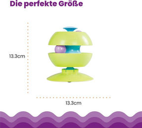 Catstages Outward Hound Twist-A-Ball Track Spielzeug für Katzen aus Kunststoff in Grün – Bild 1 von 4