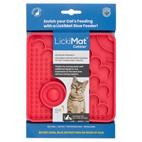 Produktbild von Catster LickiMat Schleckmatte für Katzen in Rosa aus TPR zur Angstlinderung und Flüssigkeitszufuhr 15x15 cm