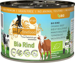 Produktbild von Catz finefood Bio Katzen Nassfutter Rind Adult 6 x 200 g - 6 x 200 g