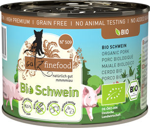 catz finefood Bio No.509 Schwein Getreidefrei Katzenfutter 200 g - 6 x 200 g – Bild 1 von 4