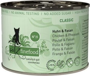 Catz finefood Classic Adult No. 15 Nassfutter für Katzen Huhn und Fasan getreidefrei 6x200 g - 6 x 200 g – Bild 1 von 2
