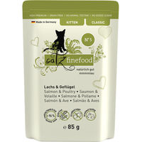 Produktbild von catz finefood Classic Kitten Nassfutter Lachs und Geflügel getreidefrei 85 g - 16 x 85 g