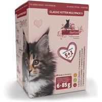 Produktbild von catz finefood Classic Kitten Nassfutter Multipack mit Geflügel, Lachs, Rind und Kalb getreidefrei 6 x 85 g - 6 x 85 g
