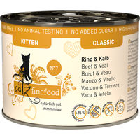 Produktbild von catz finefood Classic Kitten Nassfutter Rind und Kalb getreidefrei ohne Zucker 6x200 g - 6 x 200 g