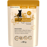 Produktbild von catz finefood Classic Kitten No. 07 Rind und Kalb getreidefrei 85 g - 16 x 85 g
