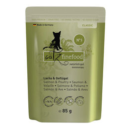 Catz finefood Classic N° 05 Katzen Nassfutter Lachs und Geflügel Adult Getreidefrei ohne Zucker 16x85g – Bild 1 von 3