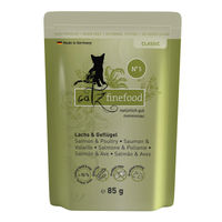 Produktbild von Catz finefood Classic N° 05 Katzen Nassfutter Lachs und Geflügel Adult Getreidefrei ohne Zucker 16x85g