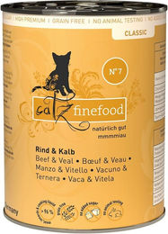 Catz Finefood Classic N° 7 Katzen Nassfutter Rind und Kalb Getreidefrei Adult 6x400g – Bild 1 von 3