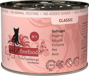 Catz finefood Classic No. 03 Geflügel Katzenfutter Adult Getreidefrei 6 x 200 g - 6 x 200 g – Bild 1 von 11