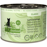 Produktbild von catz finefood Classic No. 05 Lachs und Geflügel Katzenfutter Adult getreidefrei 6 x 200 g - 6 x 200 g
