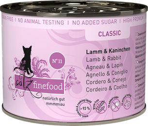 catz finefood Classic No. 11 Katzen Nassfutter Lamm und Kaninchen Adult Getreidefrei 6 x 200 g - 6 x 200 g – Bild 1 von 5
