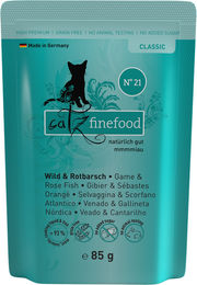 Catz Finefood Classic No. 21 Nassfutter für Katzen Wild und Rotbarsch 16 x 85 g ohne Konservierungsstoffe - 16 x 85 g – Bild 1 von 4