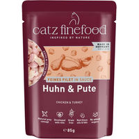 Produktbild von Catz finefood Feines Filet Katzen Nassfutter Thunfisch Stückchen in Sauce Getreidefrei Sensitive 32 x 85 g