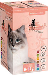 catz finefood Fillets Katzenfutter Nass Multipack 6 x 85 g Getreidefrei und Ohne Zucker - 6 x 85 g – Bild 1 von 5