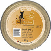 Produktbild von catz finefood Fillets N°407 Katzen Nassfutter Huhn und Kalb in Gelee getreidefrei 12x85g