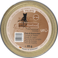 Produktbild von catz finefood Fillets N°409 Pute und Kaninchen Katzenfutter getreidefrei 85 g - 12 x 85 g
