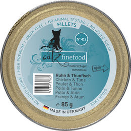 Catz finefood Fillets No. 413 Huhn und Thunfisch Filets in Gelee getreidefrei 85 g - 12 x 85 g – Bild 1 von 4