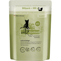 Produktbild von Catz finefood Katzen Nassfutter Adult Lachs & Geflügel Stückchen in Sauce Getreidefrei 6 x 300 g - 6 x 300 g