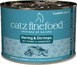 Catz finefood Katzen Nassfutter Hering und Garnele Adult 6 x 200 g mit hohem Fleischanteil - 6 x 200 g – Bild 1 von 3
