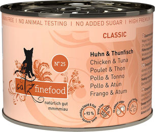 Catz finefood Katzen Nassfutter Huhn & Thunfisch Stückchen in Sauce Getreidefrei 6 x 200 g - 6 x 200 g – Bild 1 von 3