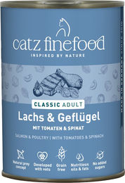 Catz finefood Katzen Nassfutter Lachs und Geflügel getreidefrei 6 x 400 g - 6 x 400 g – Bild 1 von 2