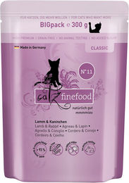 Produktbild von Catz finefood Katzen Nassfutter Lamm & Kaninchen Stückchen in Sauce Adult Getreidefrei 6 x 300 g - 6 x 300 g