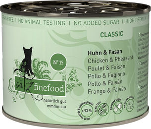 Catz finefood Katzenfutter Adult Huhn & Fasan mit hohem Fleischanteil 6 x 200 g - 6 x 200 g – Bild 1 von 2