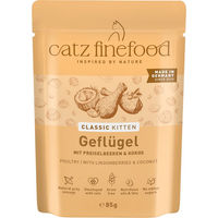 Produktbild von Catz finefood Kitten Geflügel Stückchen in Sauce getreidefrei und ohne Zucker 24 x 85 g - 24 x 85 g