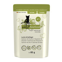 Produktbild von Catz finefood Kitten No.05 Lachs & Geflügel Getreidefrei 16x85g