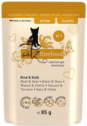 Produktbild von Catz finefood Kitten No.07 Katzenfutter Rind und Kalb getreidefrei 16x85g - 16 x 85 g