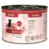 Produktbild von Catz finefood Kitten No. 3 Geflügel Getreidefrei mit hohem Fleischanteil 200 g - 12 x 200 g