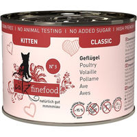 Produktbild von Catz finefood Kitten No. 3 Geflügel Getreidefrei Ohne Zucker 6x200g