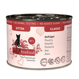 Catz finefood Kitten No. 3 Geflügel Getreidefrei und Ohne Zucker 6x200g – Bild 1 von 3