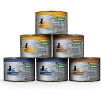 Produktbild von Catz finefood Monoprotein Katzen Nassfutter Mixpaket mit Pute, Känguru und Wildschwein Stückchen in Sauce 6 x 200 g