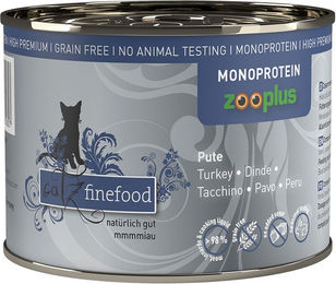 Catz finefood Monoprotein Katzen Nassfutter Pute Stückchen in Sauce getreidefrei 6 x 200 g - 6 x 200 g – Bild 1 von 1