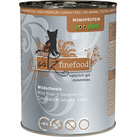Produktbild von Catz finefood Monoprotein Katzen Nassfutter Wildschwein Stückchen in Sauce getreidefrei 6 x 400 g - 6 x 400 g