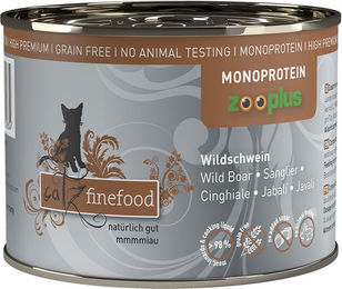 Produktbild von Catz finefood Monoprotein Katzenfutter Wildschwein Stückchen in Sauce 6 x 200 g - 6 x 200 g