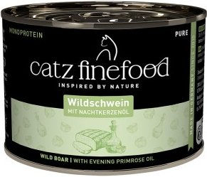 Catz finefood Nassfutter Katze Adult Wildschwein Monoprotein Hypoallergen 12x200 g - 12 x 200 g – Bild 1 von 3