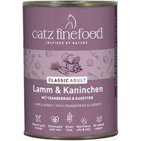 Produktbild von Catz finefood Nassfutter Katze Classic Adult Kaninchen und Lamm getreidefrei 12x400 g - 12 x 400 g