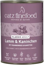 Catz finefood Nassfutter Katze Classic Adult Kaninchen und Lamm getreidefrei 24x400 g - 24 x 400 g – Bild 1 von 3