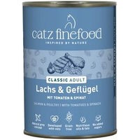 Produktbild von Catz finefood Nassfutter Katze Classic Adult Lachs und Geflügel getreidefrei 24x400 g